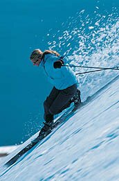 Telemark skiing near Narvik